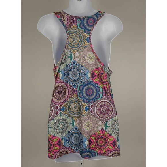 Women's Multicolor Geometric Print Tank Top M - Picture 3 of 8